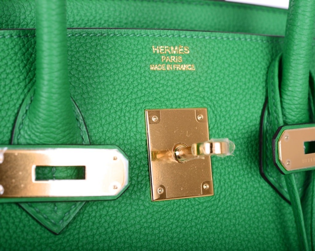 New Color Hermes Birkin Bag 35CM BAMBOU GREEN GOLD HARDWARE 1