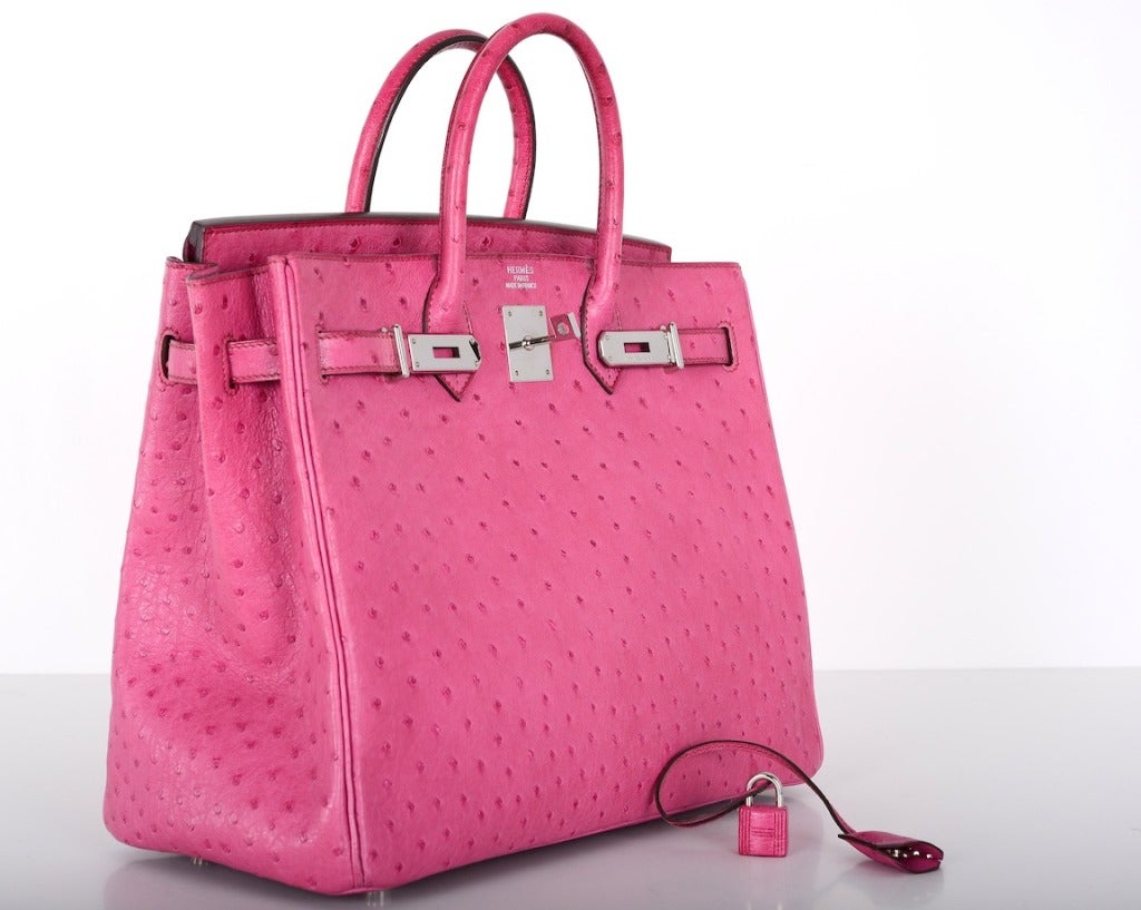 Hermes Pink Ostrich Birkin Bag Price