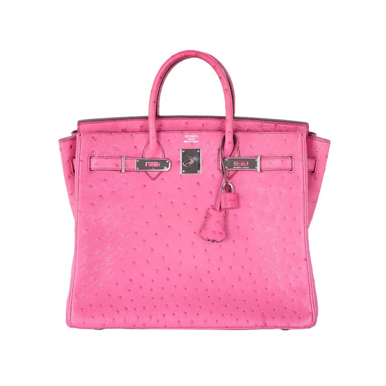 Hermes Birkin Bag HAC 32CM FUSCHIA OSTRICH PHW GOTTA C THIS