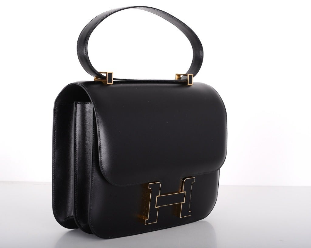 LIMITED EDITION Hermes Constance CARTABLE BLACK WITH GOLD HARDWARE ...  