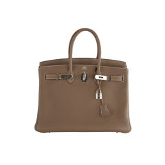 HERMES BIRKIN BAG ETOUPE 35CM PALLADIUM FOREVER STAPLE HERMES BIRKIN BAG ETOUPE 35CM PALLADIUM FOREVER STAPLE