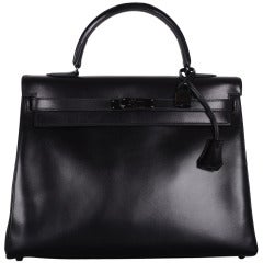 CELEBS FAVE LIMITED PRODUCTION HERMES KELLY SO BLACK BOX KELLY 35cm