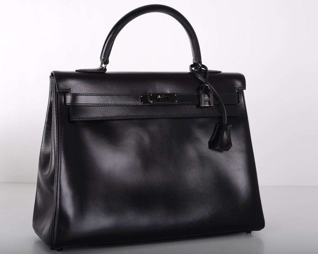 CELEBS FAVE LIMITED PRODUCTION HERMES KELLY SO BLACK BOX KELLY 35cm 2
