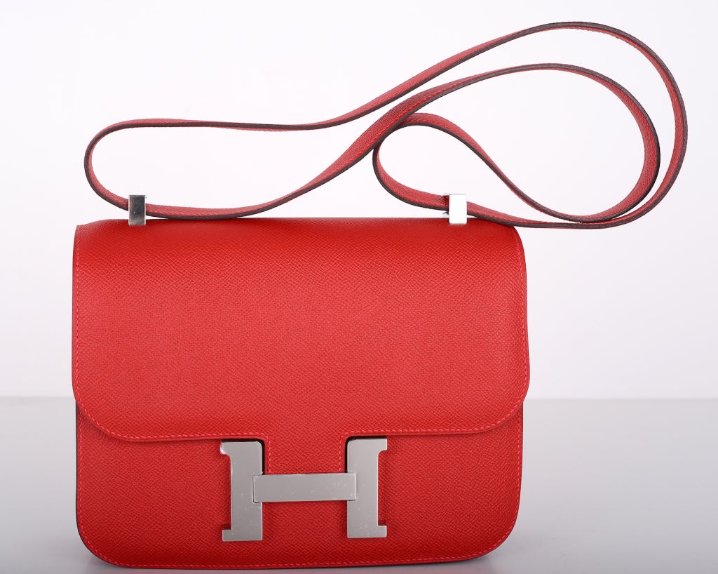 RARE FIND HERMES CONSTANCE BAG 23cm DOUBLE GUSSET ROUGE CASAQUE EPSOM MUST C! In New Condition In NYC Tri-State/Miami, NY