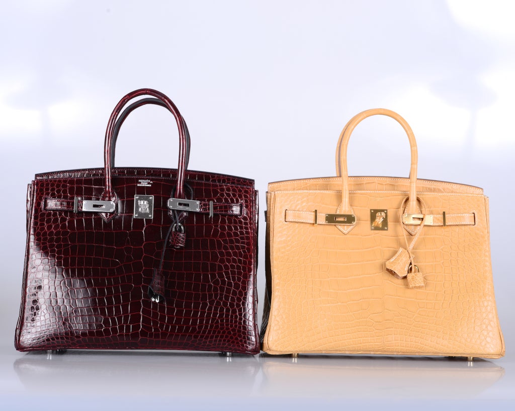 ITS HERE! HERMES BIRKIN BAG 35cm BORDEAUX CROCODILE POROSUS BNIB 5