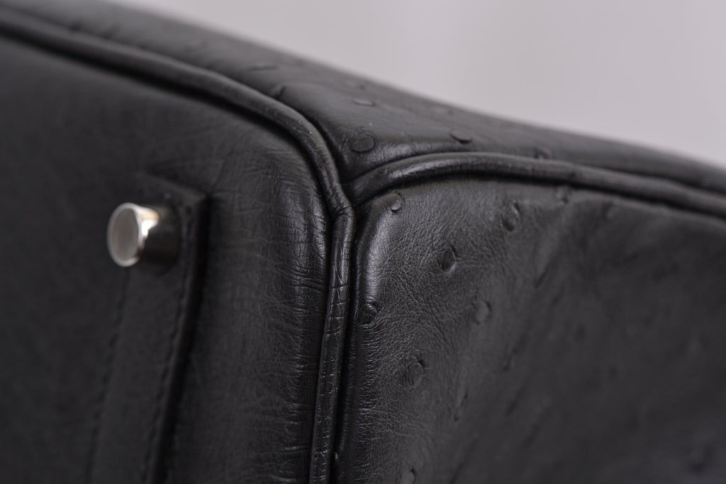Hermes Birkin Bag 35cm Black Ostrich Palladium Hardware 3