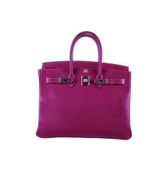 HERMES BIRKIN BAG 35CM BI COLOR 2 TONE TOSCA & ROSE TYRIEN EPSOM