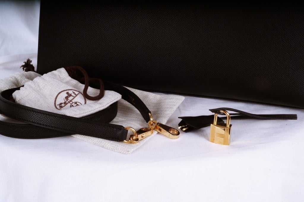 Hermes Kelly Bag 35cm Black with Gold Hardware 1