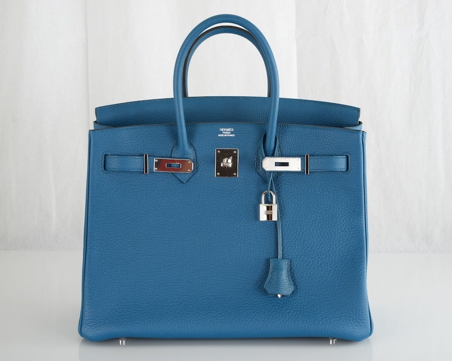 STUNNING HERMES BIRKIN BAG THALASSA BLUE 35CM PALLADIUM HARDWARE

As always, another one of my fab finds, Hermes 35cm NEW CA FOR 2012 THALASSA BLUE BIRKIN TOGO LEATHER WITH PALLADIUM HARDWARE !!!
— THIS BAG WILL TAKE YOUR BREATH AWAY TRULY A