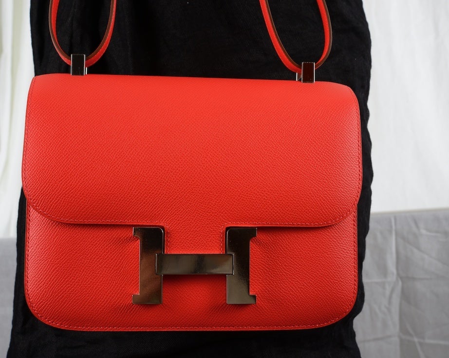 RARE FIND HERMES CONSTANCE BAG ROSE JAIPUR EPSOM at 1stdibs