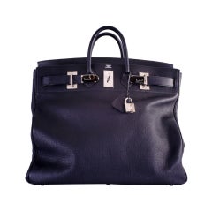 Hermes Birkin 50cm Haut à Courroies BLACK PALLADIUM HW UNISEX