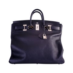 Hermes Birkin 50cm Haut à Courroies BLACK PALLADIUM HW UNISEX