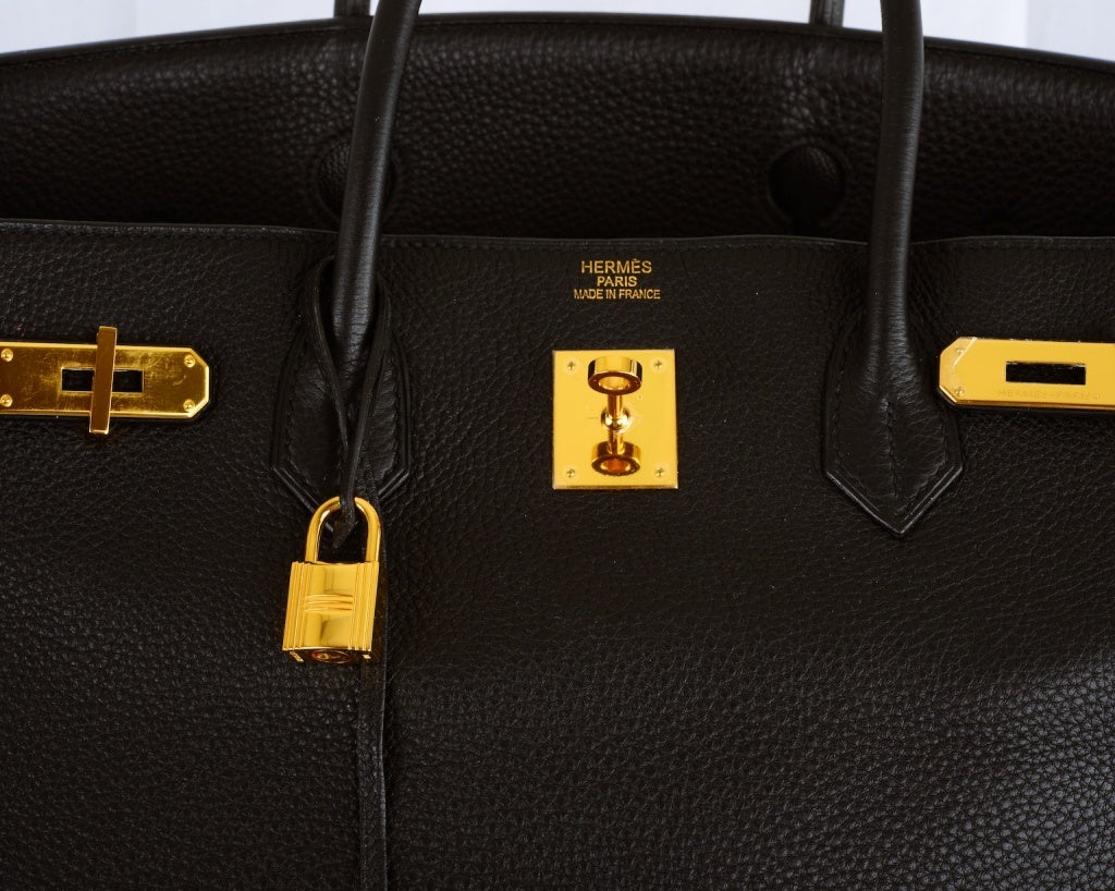 Women's GORGEOUS Hermes Birkin BAG BLACK 40 CM WITH GOLD HARDWARE