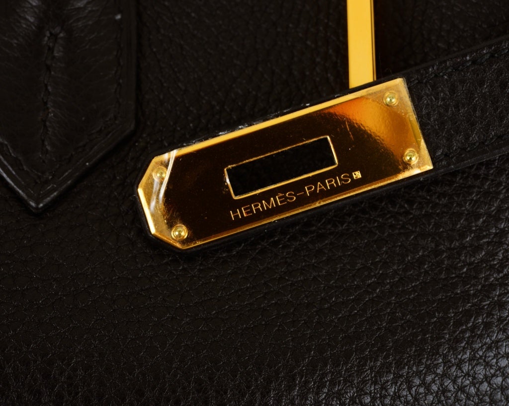 GORGEOUS Hermes Birkin BAG BLACK 40 CM WITH GOLD HARDWARE 3