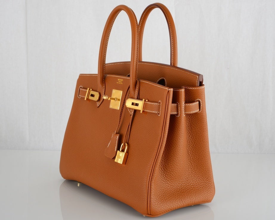 HERMES BIRKIN BAG 30CM GOLD TOGO WITH GOLD HARDWARE ALWAYS FAVE at ...