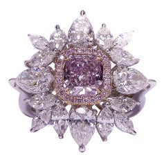 Fancy Pink Purple Diamond Ring