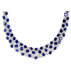 Elegant Sapphire and Diamond Necklace