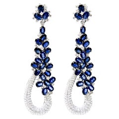 Sapphire and Diamond "Goldiva" Earrings