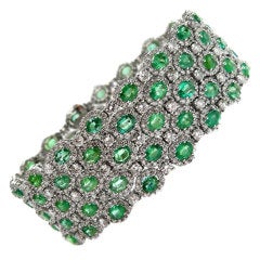 Spectacular  Emerald and Diamond Bracelet