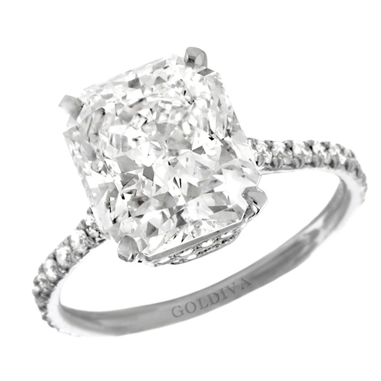 Beautiful radiant cut engagement rings