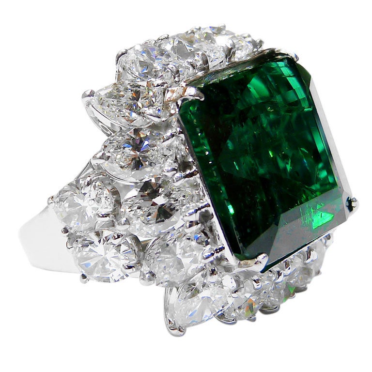 Absolutely Magnificent Natural Beryl Emerald Ring For Sale at 1stDibs