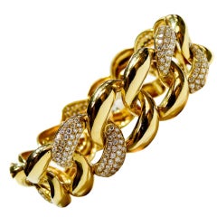 Gold Diamond Link Bracelet