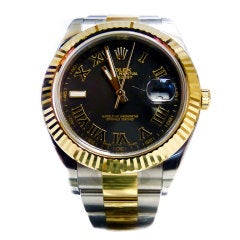 ROLEX Yellow Gold and Stainless Steel Automatic Datejust II Wristwatch