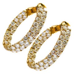 Vinatge Diamond Hoop Earrings. 10