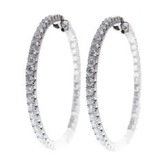 Inside Out Diamond Hoop Earrings 8