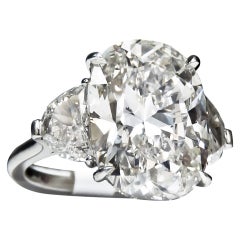 Magnificent 13.07 Oval Shape Diamond Engagement Ring