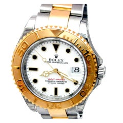 ROLEX Stainless Steel and Yellow Gold Yacht-Master Wristwatch