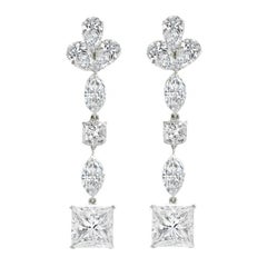 Used Spectacular 24.32 Carat GIA Certified Diamond Earrings