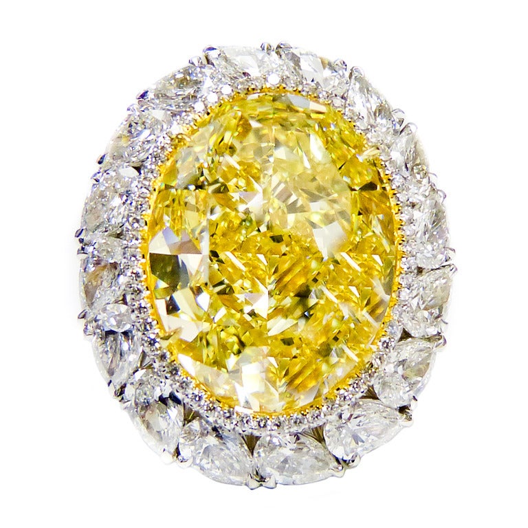 16.30 Fancy Intense Yellow Diamond Ring