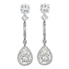 Magnificent GIA Certified Diamond Platinum Earrings 11