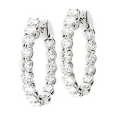 6.00 Cts. Classic Eternity Diamond Hoops