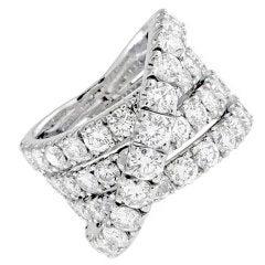 Criss-Cross Diamond Band Ring