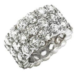 Three Row Diamond Band 8