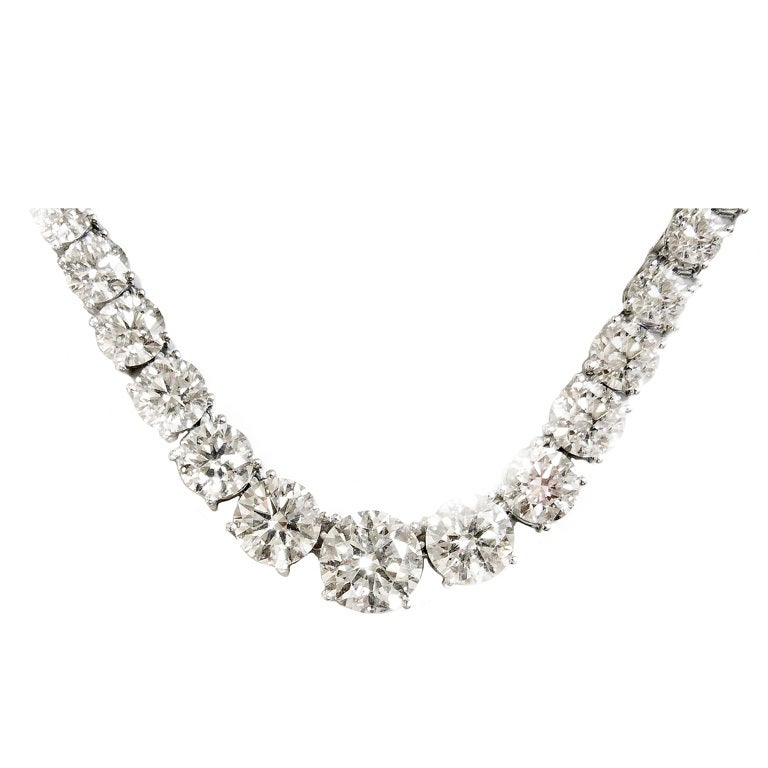 Tennis Necklace of 45 carats of Diamonds