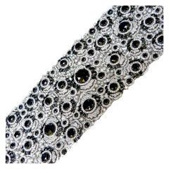Gorgeous Black and White Diamond Cuff Bangle 10