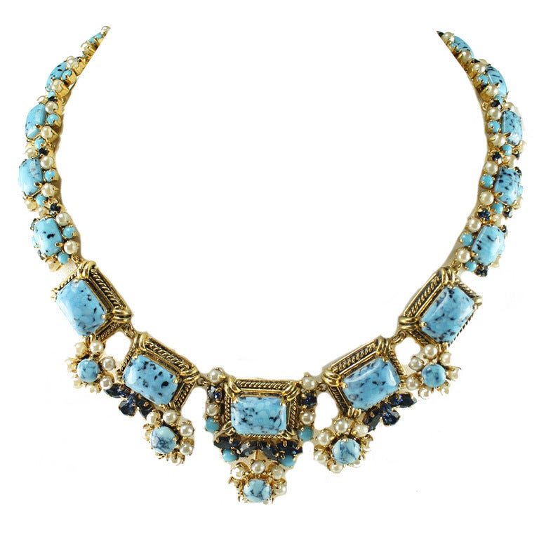 1964 Christian Dior Gold Toned Necklace For Sale