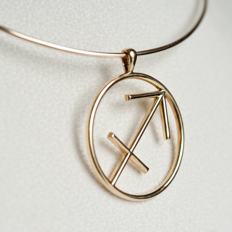Gold Libra Zodiac Sign Necklace