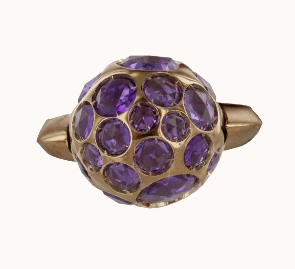 Pomellato Gold and Amethyst Ball Ring