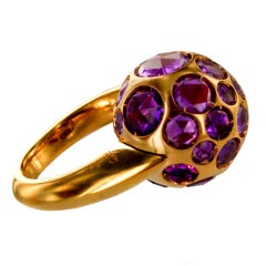 Pomellato Gold and Amethyst Ball Ring