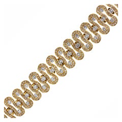 Sixties 18K Gold and Diamond Bracelet