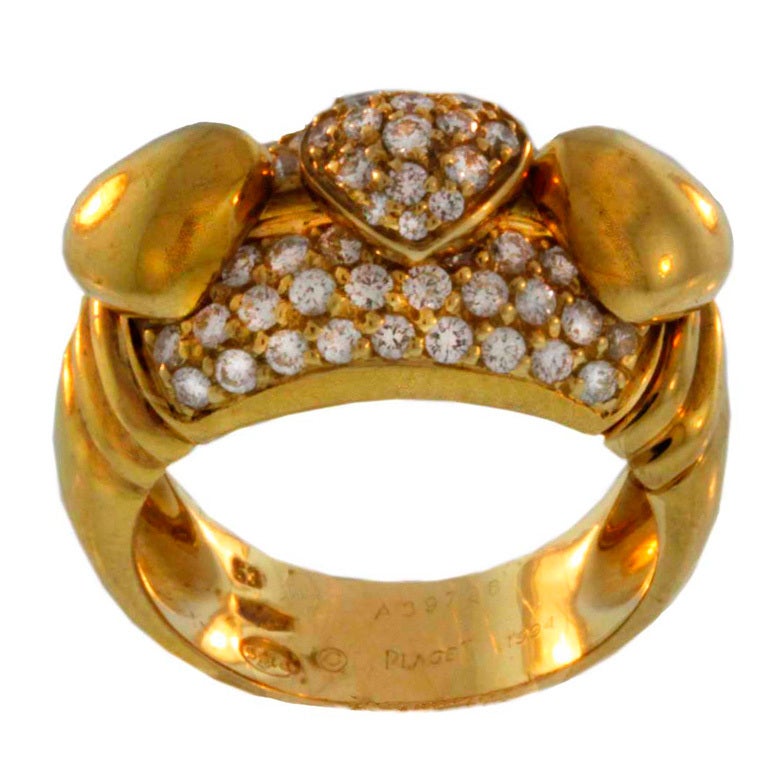Piaget Diamond &  Gold Ring with Hearts For Sale