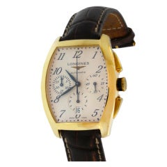 Vintage Longines Yellow Gold Chronograph Wristwatch with Date