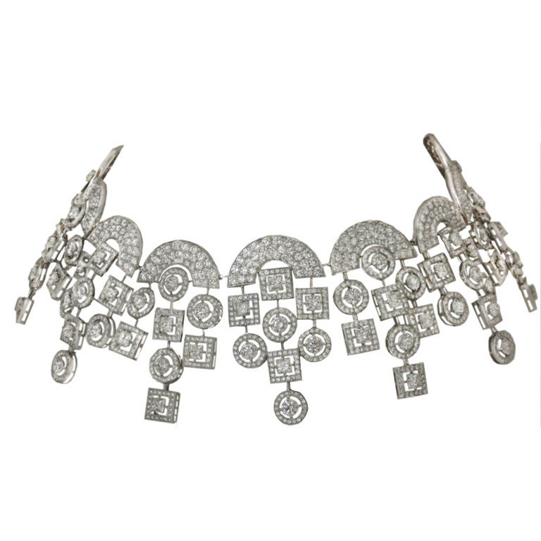 Magnificent Boucheron Paris 'Collection Salome' Diamond  Necklace  For Sale