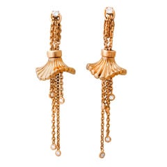 Boucheron "Frou Frou" Diamond &  Gold Drop Earrings