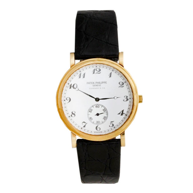 Patek Philippe Yellow Gold Calatrava Wristwatch for Tiffany & Co