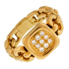 Van Cleef & Arpels Diamond &  Gold Link Ring